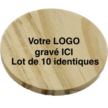 30Cl Couvercle Bois avec...