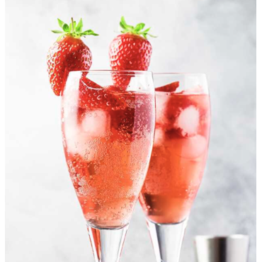 Strawberry Champagne Cocktail