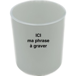 10 X verres à graver 20cl Blanc  brillant